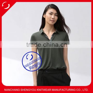 custom plain women polo t shirt manufactures china