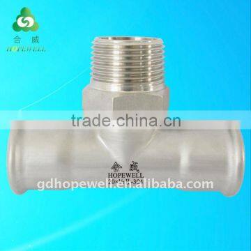 Stainless steel equal tee