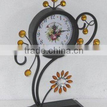 100645EA-Acrylic Diamond Metal Table Clock