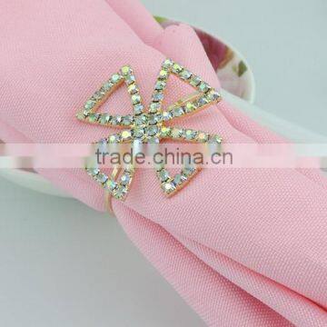 Table Decoration & Accessories Type Rhinestones Flower Shape Wedding Napkin Ring photo-3