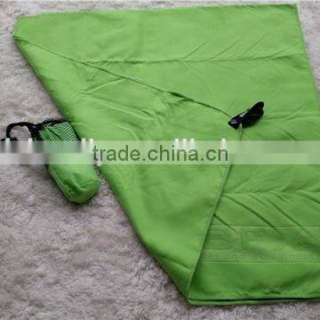 Green color Ultra soft Pet suede Microfiber Drying Towel