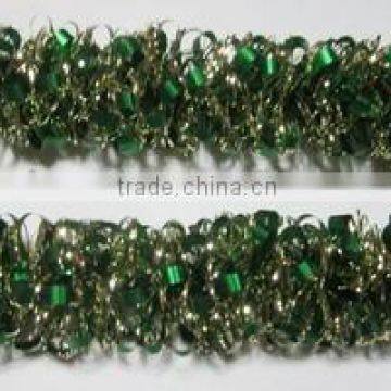 2015 Green Matte PET/PVC Christmas Tinsel Garland