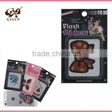 glitter mobile sticker custom make flash stickers glitter belly tattoo stickers