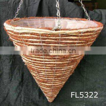 Striped Corn Rope Hanging Flower Basket