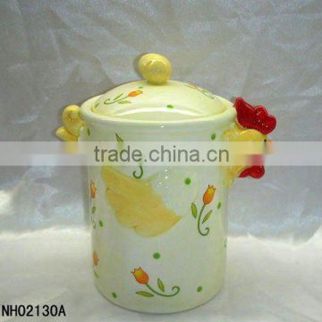 Easter chicken ceramic decorative food container