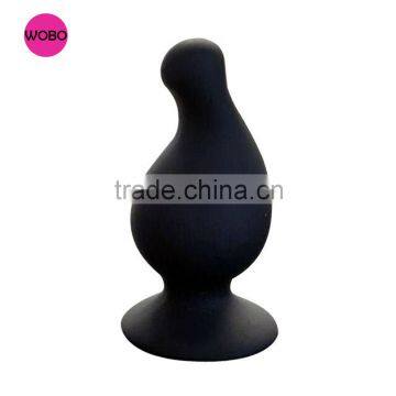 Silicone anal beeds plug with sucker sex toys F032