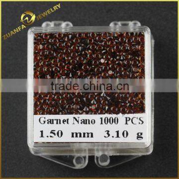 wuzhou wax casting machine cut 1.5mm nano garnet gemstones istanbul wholesale