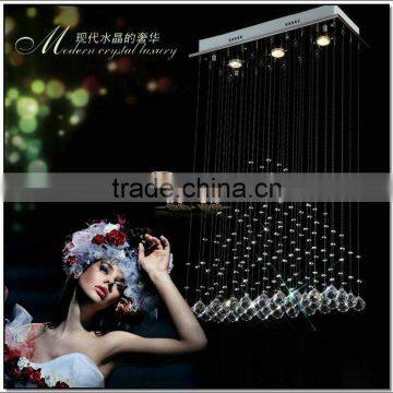 Crystal Ceiling Lamp Fixture Rectangle Crystal Curtain Pendant Ceiling Lamp for dining area, bedroom