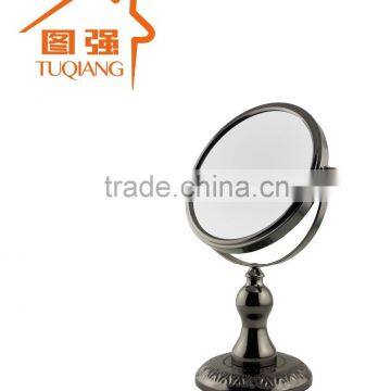 Vintage metal magnifying vanity stand mirror