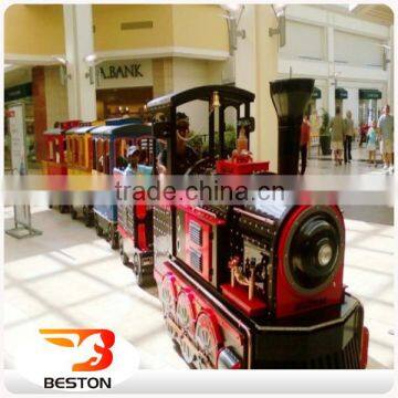 Beston amusement park diesel trackless train tourist train for sale