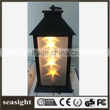 Starburst Plastic Flameless Led Candle Lantern