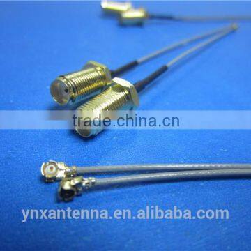 SMA female to IPEX RG1.13 coaxial cable SMA within the outer spiral needle Female pin Modified wireless router Antenna