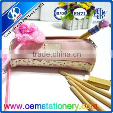 Promotional Kid's Unusual Pencil Bags Lovely Round Zipper Pencil Cases for Gifts Back to School