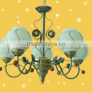 2015 Metal Ball Glass Pendant Lamp European Style Antique Brass Chandelier