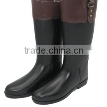 good quality knee high fashionable ladies plastic rain boots