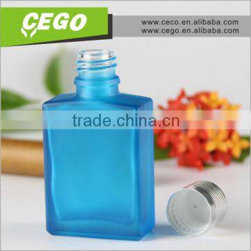 30ml rectangular cosmetic eliquid aluminium glass dropper bottle