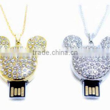 Elegant jewellry pendant metal usb flash drive 1GB/2GB/4GB/8GB/16GB/32GB