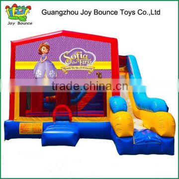 bounce with big slide inflatable jumping combo ,commercial inflatable castle combo