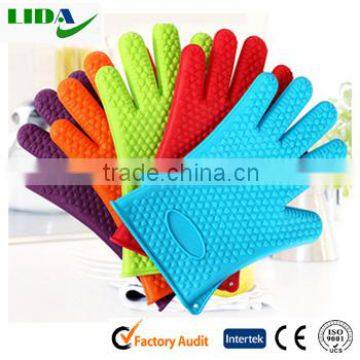 High temperature BBQ washing silicone kitchen oven gloves KIT600