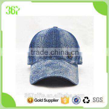 Top Quality Unique Design Jeans Fabric Sports Plain Baseball Cap