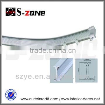 Flexible car aluminum curtain rail