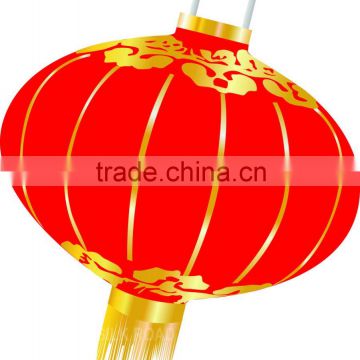 Red color Chinese silk lantern for New Year decoration