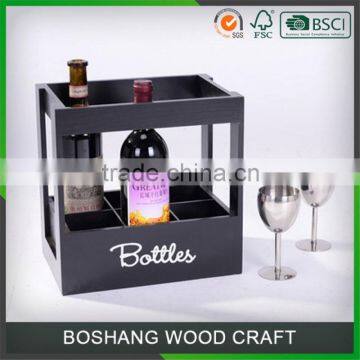 Rectangular Wooden Wine Bottles Boxes Packaging For Sale photo-3