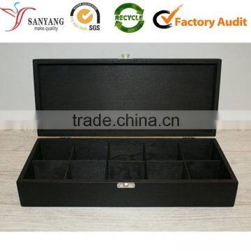 Black packing box wood keepsake box