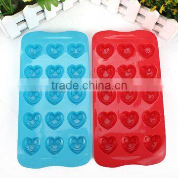 15 Cavity Heart Shape Smiley Face Silicone Cake Mould Chocolate Mould Soap Mould For Barking Tools photo-3