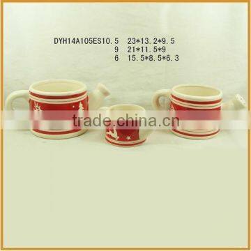 Garden supply special shape ceramic good quality watering can flower pot                        
                                                Quality Choice