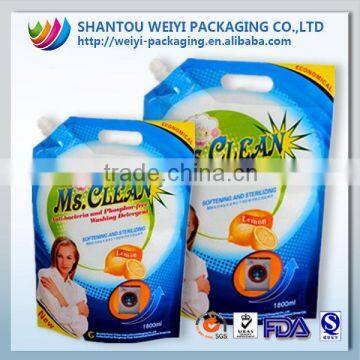 china packaging supplies stand up plastic laundry liquid detergent pouch