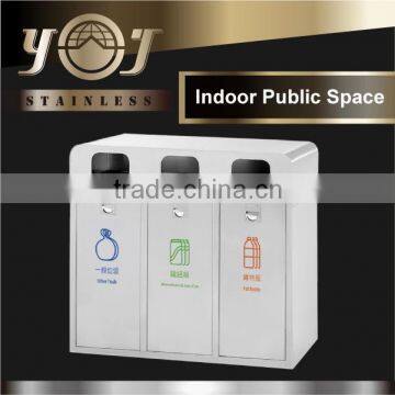 Stainless Steel Indoor Colored Metal Recycling Types Of Waste Bin