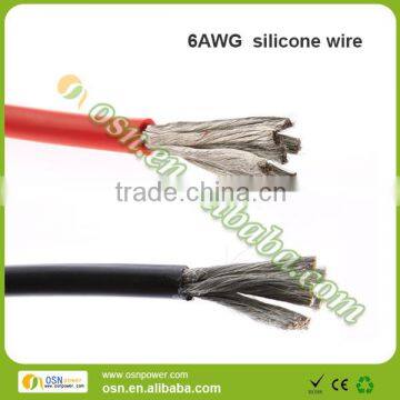 Silicone rubber heat resistance insulation 6AWG to 20AWG wire