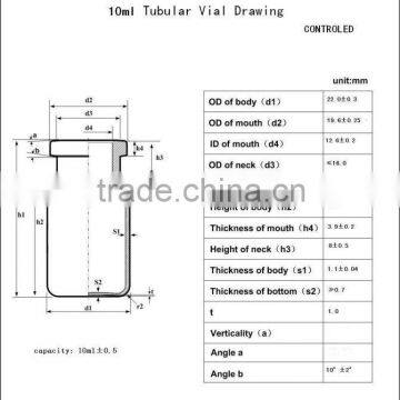 10ml tubular vial