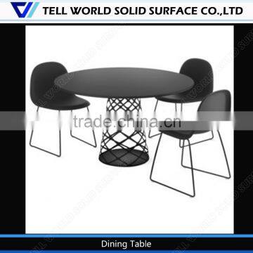 Elegant marble dining table and chairs