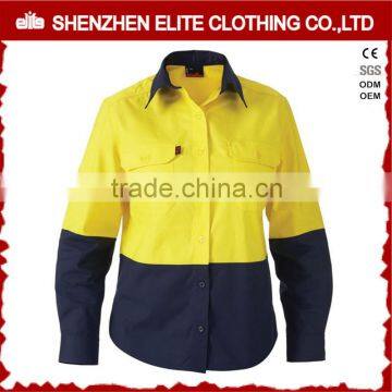 high visibility reflective women cotton work shirts