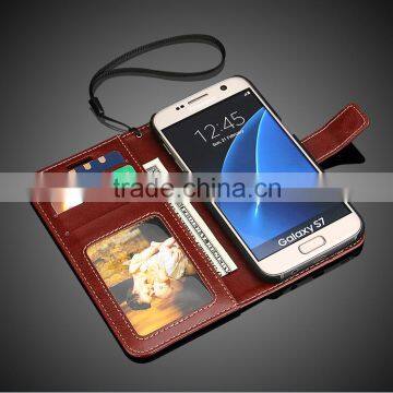 High Quality Genuine Leather Case With Photo Frame For Samsung Galaxy S7/S7 Edge