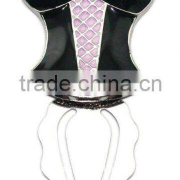 Corset shaped charm bookmark, Made of Metal Alloy,for souvenirs, gifts and premium