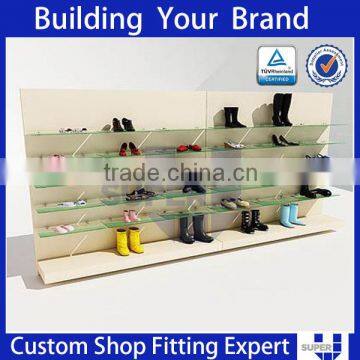 glass kiosk,glass retail shelving,glass shoes shelf