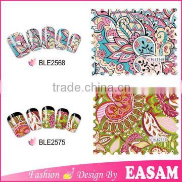 Ble water nail decals,nail art water decals wholesale cheap China factory