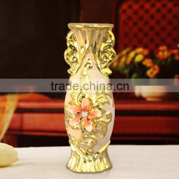 European Fashion Modern Home Decor Golden Vases Flower