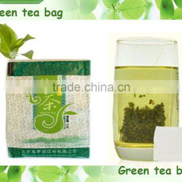 Green tea bag tea in bag