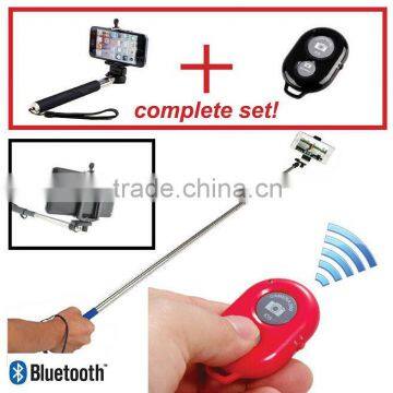 Bluetooth Wireless outdoor self-timer stick monopod for Cell phone