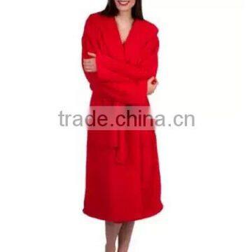 Unisex Hooded Plush Spa Robe--Hibiscus