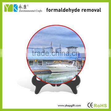 Vessel painted activated carbon carving plate decor table for formaldehyde removal