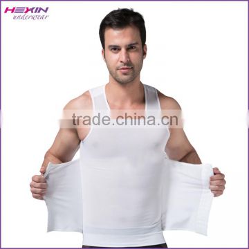 China Manufacturer Men Slim Fit Suit White Adjustable Hooks Burn Fat Body Shaper