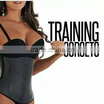 3 hooks 9 Steel-Boned Longline Underbust Corset in Satin