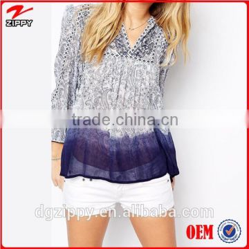 Dip dye korean fashion wholesale woman clothes 2015