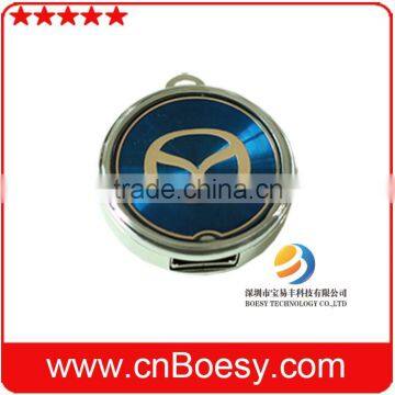 Metal round usb memory drive, suitable for auto field with custom logo