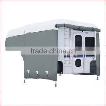 customized truck camper cover, tailored water-repellent breathable UV protection caravan cover, OEM RV cover
